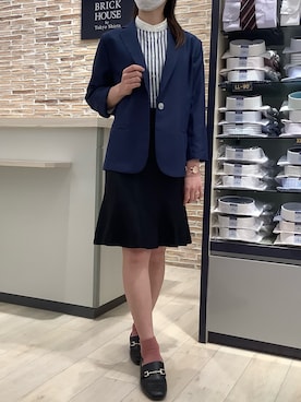 「ノーアイロン」｜BRICK HOUSE by Tokyo Shirts 青森エルム店さん（レディース・158cm）の春コーディネート
