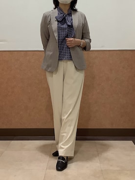 「アイテム（テーラードジャケット）」を使った、BRICK HOUSE by Tokyo Shirts 青森エルム店さん（レディース・164cm）の夏コーディネート