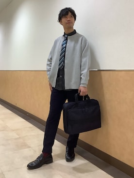 「BRICK HOUSE by TOKYO SHIRT（ブリックハウス）のアイテム（ネクタイ）」を使った、BRICK HOUSE by Tokyo Shirts 青森エルム店さん（メンズ・175cm）の秋コーディネート