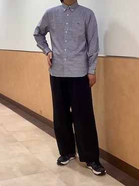 「アイテム（シャツ/ブラウス）」を使った、BRICK HOUSE by Tokyo Shirts 青森エルム店さん（メンズ・171cm）の秋コーディネート