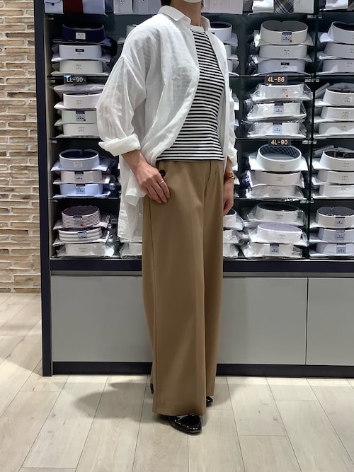【CITY SHOP新品】夏オススメ☀️ 綿麻混ガーゼBIGシルエット 長袖シャツ セール】綿100% Wガーゼ BIGシルエット 長袖カジュアルシャツ
