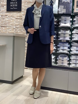 「ワーママコーデ」｜「アイテム（ジャケット/アウター）」を使った、BRICK HOUSE by Tokyo Shirts 青森エルム店さん（レディース・171cm）の夏コーディネート
