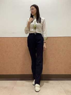 「アイテム（バンダナ/スカーフ）」を使った、BRICK HOUSE by Tokyo Shirts 青森エルム店さん（レディース・171cm）の夏コーディネート