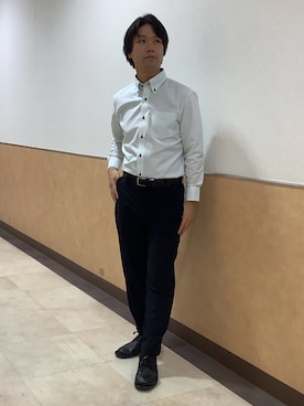 「アイテム（ビジネスシャツ）」を使った、BRICK HOUSE by Tokyo Shirts 青森エルム店さん（メンズ・175cm）の秋コーディネート