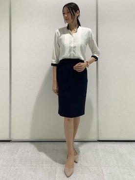 「ビジネススタイル」｜BRICK HOUSE by Tokyo Shirts 青森エルム店さん（レディース・171cm）の夏コーディネート