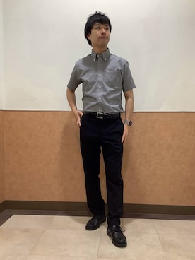 「アイテム（ビジネスシャツ）」を使った、BRICK HOUSE by Tokyo Shirts 青森エルム店さん（メンズ・175cm）の夏コーディネート