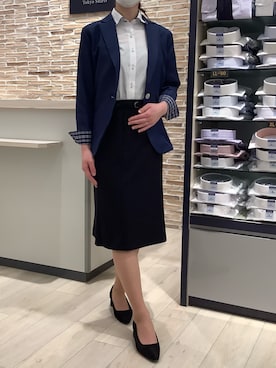 「BRICK HOUSE by TOKYO SHIRT」｜「アイテム（ジャケット/アウター）」を使った、BRICK HOUSE by Tokyo Shirts 青森エルム店さん（レディース・158cm）の春コーディネート