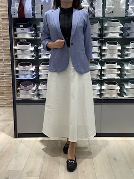 「BRICK HOUSE by TOKYO SHIRT」｜「アイテム（ジャケット/アウター）」を使った、BRICK HOUSE by Tokyo Shirts 青森エルム店さん（レディース・164cm）の春コーディネート