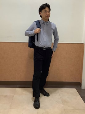 「アイテム（ビジネスシャツ）」を使った、BRICK HOUSE by Tokyo Shirts 青森エルム店さん（メンズ・175cm）の夏コーディネート