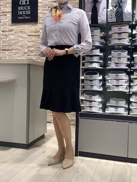 「ワーママコーデ」｜「アイテム（財布/小物）」を使った、BRICK HOUSE by Tokyo Shirts 青森エルム店さん（レディース・171cm）の春コーディネート