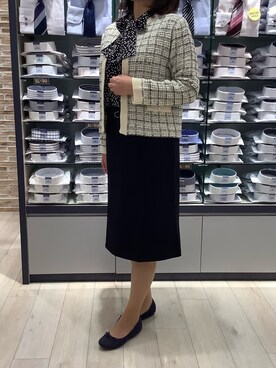 「BRICK HOUSE by TOKYO SHIRT」｜「アイテム（ジャケット/アウター）」を使った、BRICK HOUSE by Tokyo Shirts 青森エルム店さん（レディース・160cm）の秋コーディネート