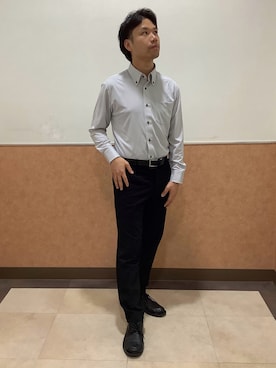「アイテム（ビジネスシャツ）」を使った、BRICK HOUSE by Tokyo Shirts 青森エルム店さん（メンズ・175cm）の夏コーディネート