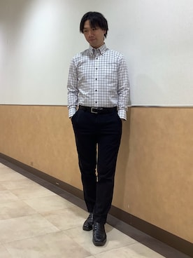 「東京シャツ」｜BRICK HOUSE by Tokyo Shirts 青森エルム店さん（メンズ・175cm）の春コーディネート