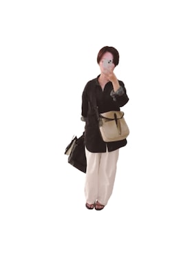 「デニムシャツ」｜するめさん（レディース・158cm）の夏コーディネート