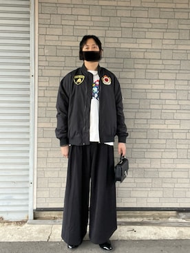 「アイテム（MA-1）」を使った、mames1116さん（メンズ・177cm）の秋コーディネート