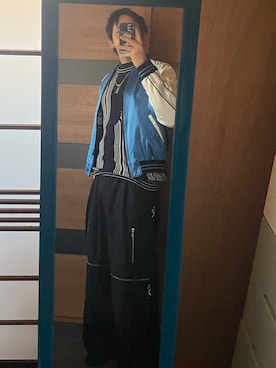 「HARE（ハレ）のアイテム（パンツ）」を使った、mames1116さん（メンズ・177cm）の冬コーディネート