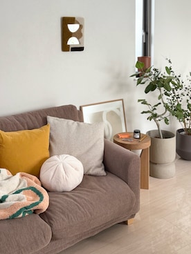 「アイテム（クッション/クッションカバー）」を使った、iskwykさん（レディース・163cm）の冬コーディネート