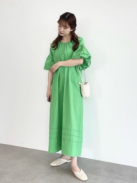 「koe（コエ）のアイテム（ワンピース）」を使った、koe_officialさん（レディース・160cm）の夏コーディネート