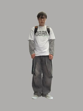 「アイテム（デニムパンツ）」を使った、マガさん（メンズ・177cm・30代）の夏コーディネート
