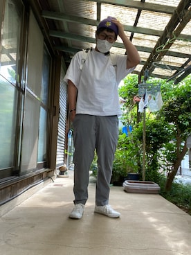 「WEGO（ウィゴー）のアイテム（シューズ）」を使った、マガさん（メンズ・177cm）の夏コーディネート