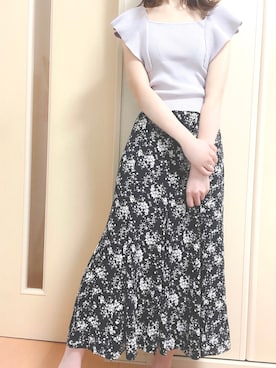 「ラッフルスリーブ」｜mihanasugaさん（レディース・165cm）の春コーディネート