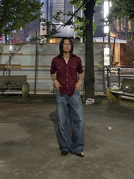 「アイテム（ウォレットチェーン）」を使った、7omo7さん（メンズ・178cm・20代）の夏コーディネート