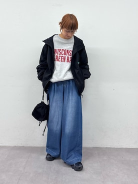 「アイテム（マウンテンパーカー）」を使った、ayakaさん（レディース・158cm）の秋コーディネート