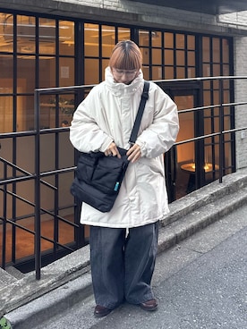 「アイテム（ダウンジャケット/コート）」を使った、ayakaさん（レディース・158cm・20代）の冬コーディネート