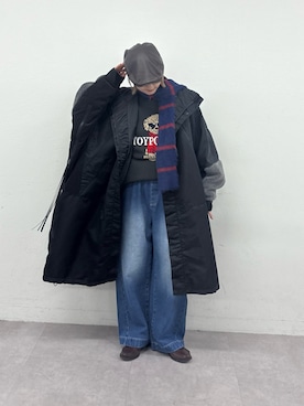 「アイテム（モッズコート）」を使った、ayakaさん（レディース・158cm）の冬コーディネート