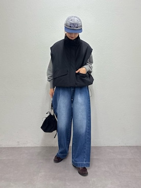 「アイテム（デニムパンツ）」を使った、ayakaさん（レディース・158cm・20代）の秋コーディネート