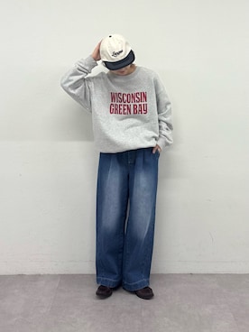 「アイテム（デニムパンツ）」を使った、ayakaさん（レディース・158cm・20代）の冬コーディネート