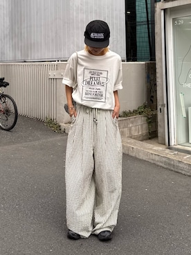 「CIAOPANIC TYPY（チャオパニックティピー）のアイテム（帽子）」を使った、ayakaさん（レディース・158cm）の夏コーディネート