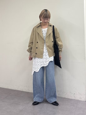 「CIAOPANIC TYPY（チャオパニックティピー）のアイテム（ジャケット/アウター）」を使った、ayakaさん（レディース・158cm）の春コーディネート