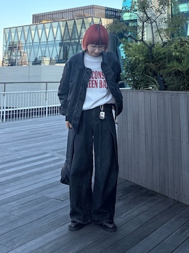 「CIAOPANIC TYPY（チャオパニックティピー）のアイテム（Tシャツ/カットソー）」を使った、ayakaさん（レディース・158cm）の秋コーディネート