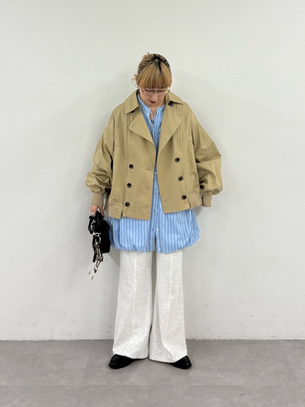 2WAY】ZIP切替トレンチコートを使った人気ファッションコーディネート
