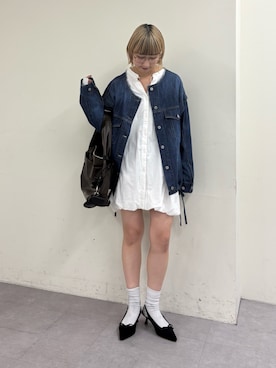 「CIAOPANIC TYPY（チャオパニックティピー）のアイテム（ジャケット/アウター）」を使った、ayakaさん（レディース・158cm）の春コーディネート