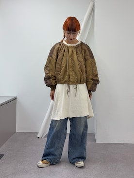 「アイテム（ブルゾン）」を使った、ayakaさん（レディース・158cm）の夏コーディネート