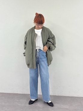 「アイテム（ジャケット/アウター）」を使った、ayakaさん（骨格ウェーブ・レディース・158cm）の秋コーディネート