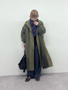 「アイテム（モッズコート）」を使った、ayakaさん（レディース・158cm）の冬コーディネート