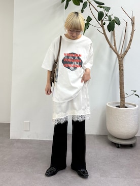 「CIAOPANIC TYPY（チャオパニックティピー）のアイテム（シューズ）」を使った、ayakaさん（レディース・158cm）の春コーディネート