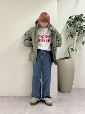 「アイテム（Tシャツ/カットソー）」を使った、ayakaさん（レディース・158cm）の秋コーディネート