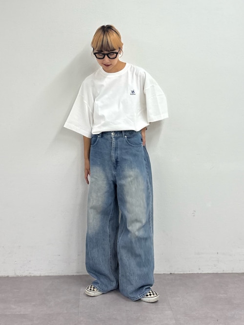 【UNISEX】オーバーダイワイドデニムパンツ