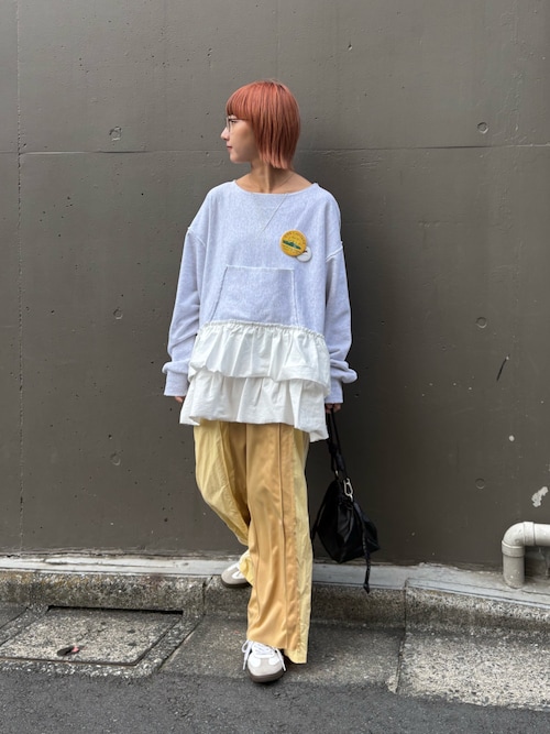 セール】【etsinta/エシンタ】リメイク裾フリルスウェット（Tシャツ