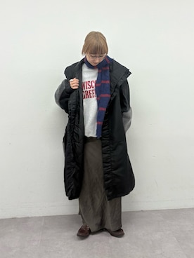 「アイテム（モッズコート）」を使った、ayakaさん（レディース・158cm）の冬コーディネート