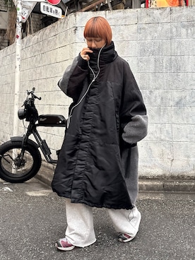 「アイテム（モッズコート）」を使った、ayakaさん（レディース・158cm）の冬コーディネート