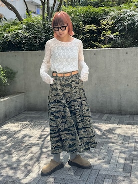 「メガネ女子」｜ayakaさん（レディース・158cm）の春コーディネート