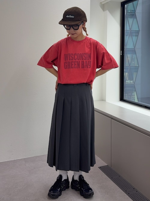 【UNISEX】アシッドウォッシュ加工ロゴTEE