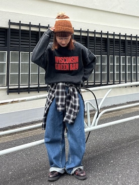 「アイテム（スウェット）」を使った、ayakaさん（レディース・158cm・20代）の秋コーディネート