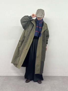 「アイテム（モッズコート）」を使った、ayakaさん（レディース・158cm）の冬コーディネート