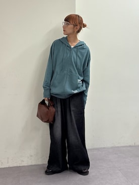 「DOD（ディーオーディー）のアイテム（トップス）」を使った、ayakaさん（レディース・158cm）の秋コーディネート